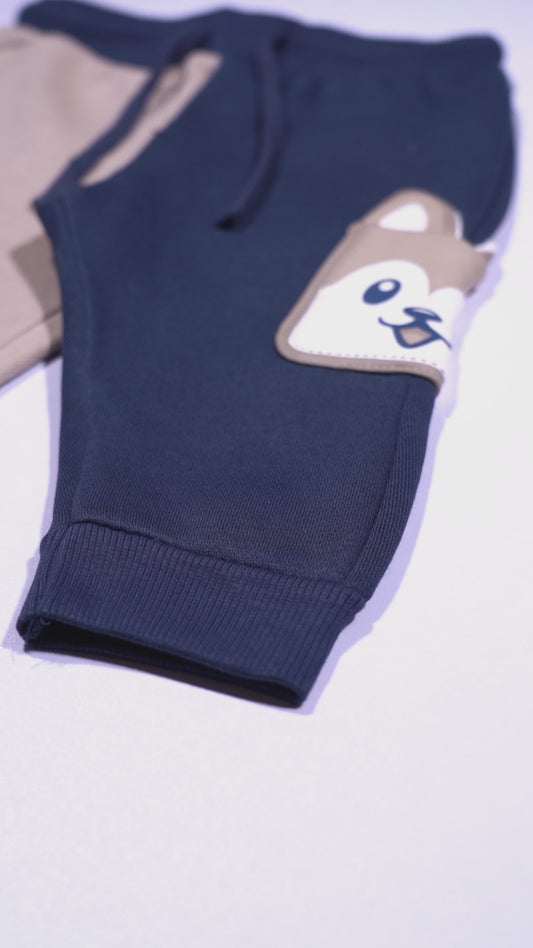 PRENATAL Boys Two Tone Animal Pockets Trouser