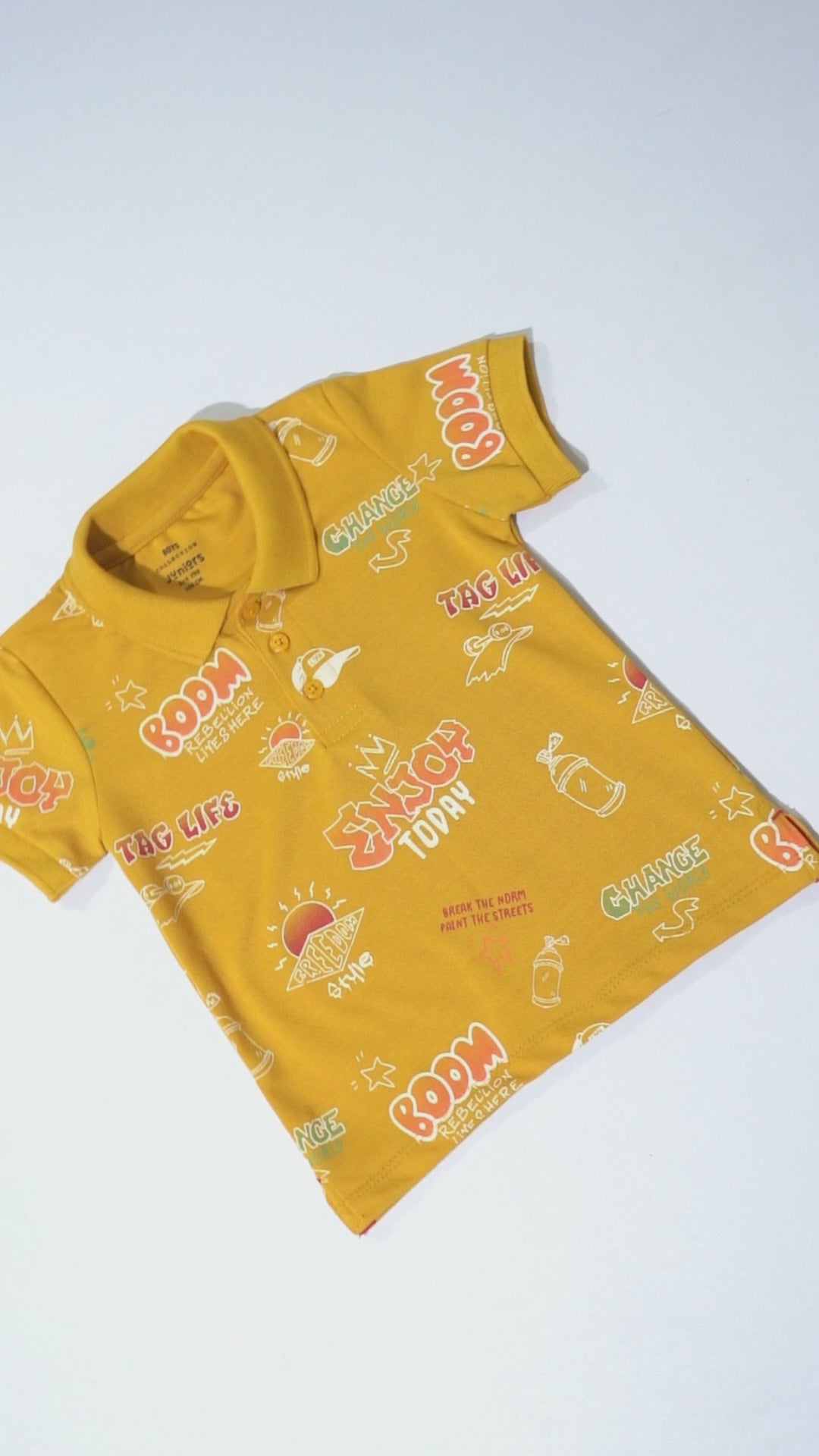 JUNIOR Boys Graphic Printed Polo Shirt