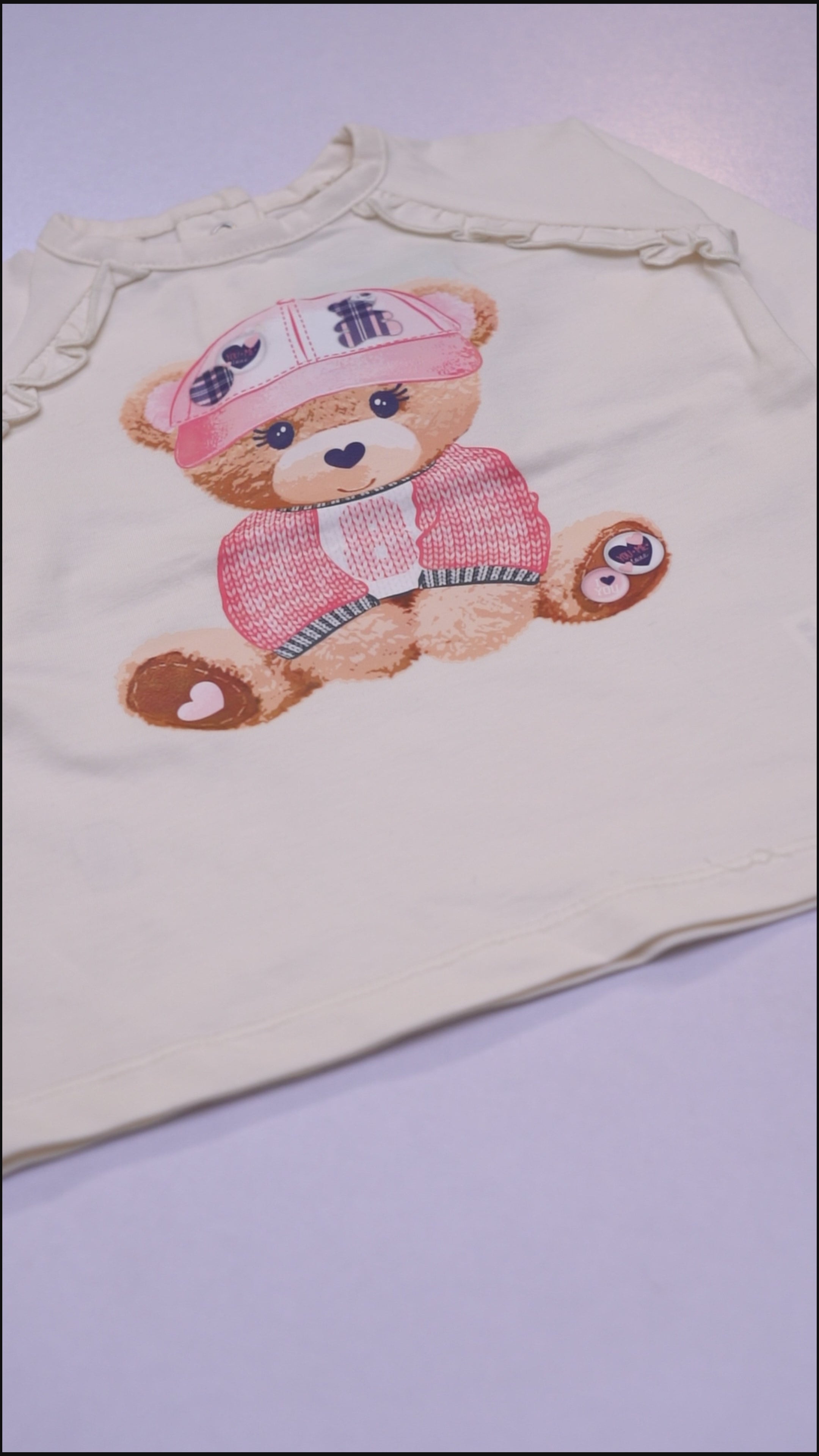 PRENATAL Girls Teddy Bear Printed Long Sleeved T Shirt