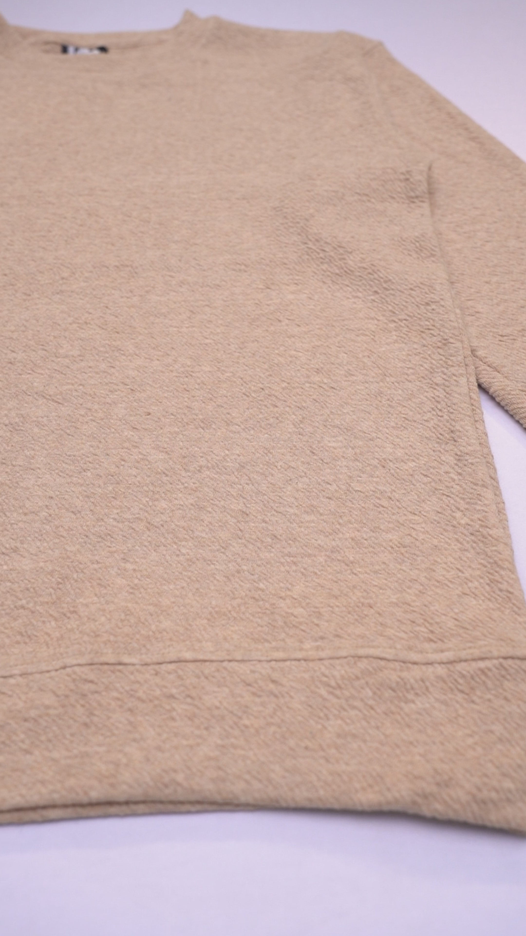 PB STWD Mens Beige Textured Sweatshirt