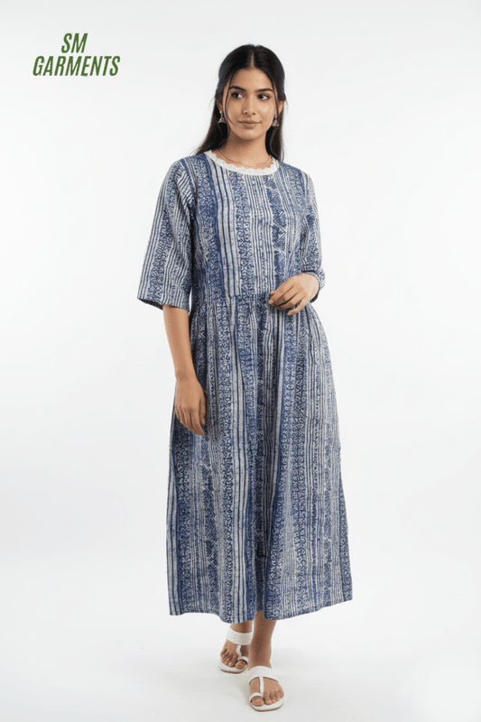 PRINTED WOMENS LONG DRESS - Smgarment's