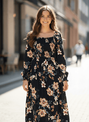 PRINTED WOMENS LONG DRESS - Smgarment's