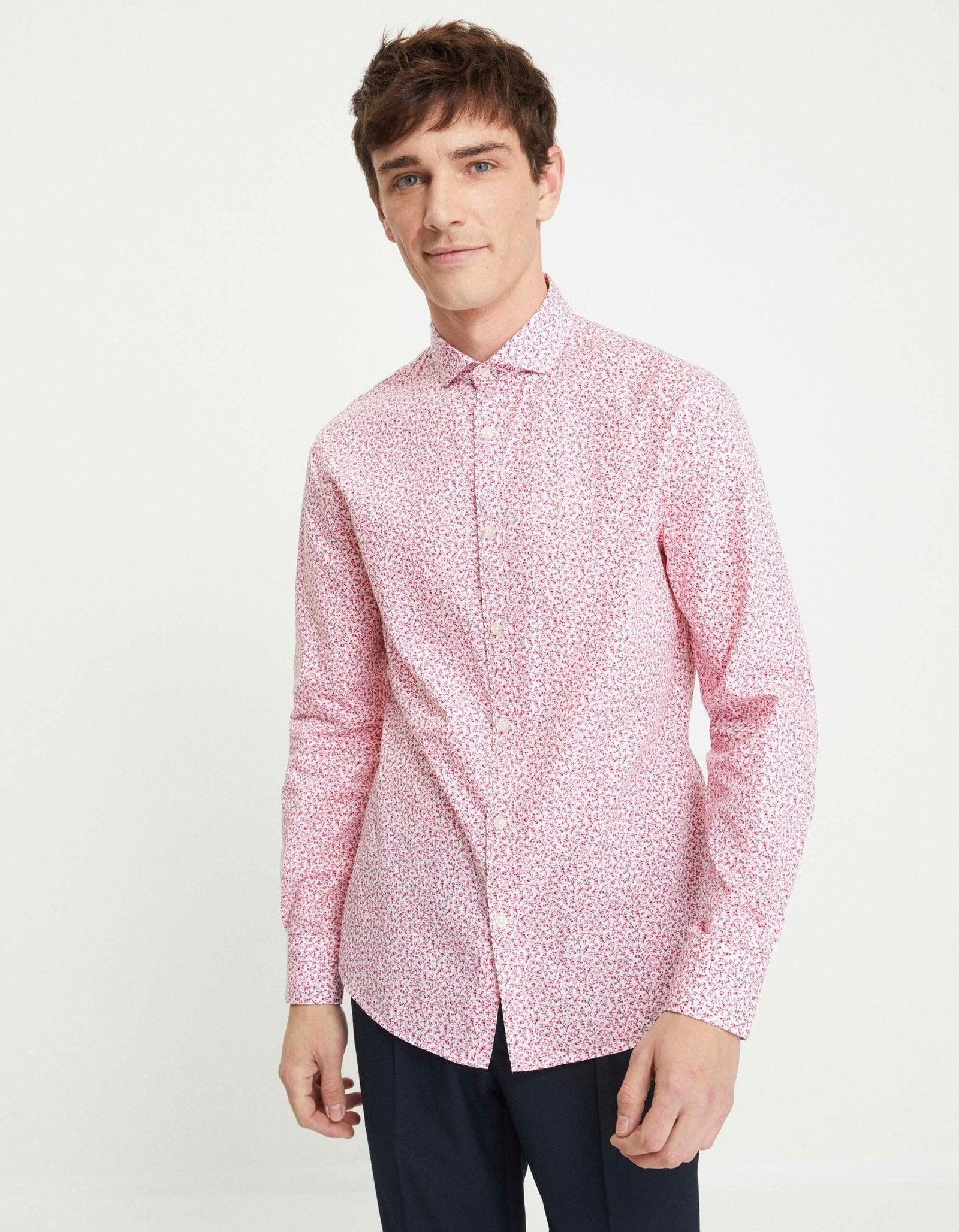 CELIO COTTON PRINTED SLIM SHIRT