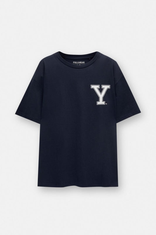 Pull & Bear Blue Yale T-shirt - Smgarment's