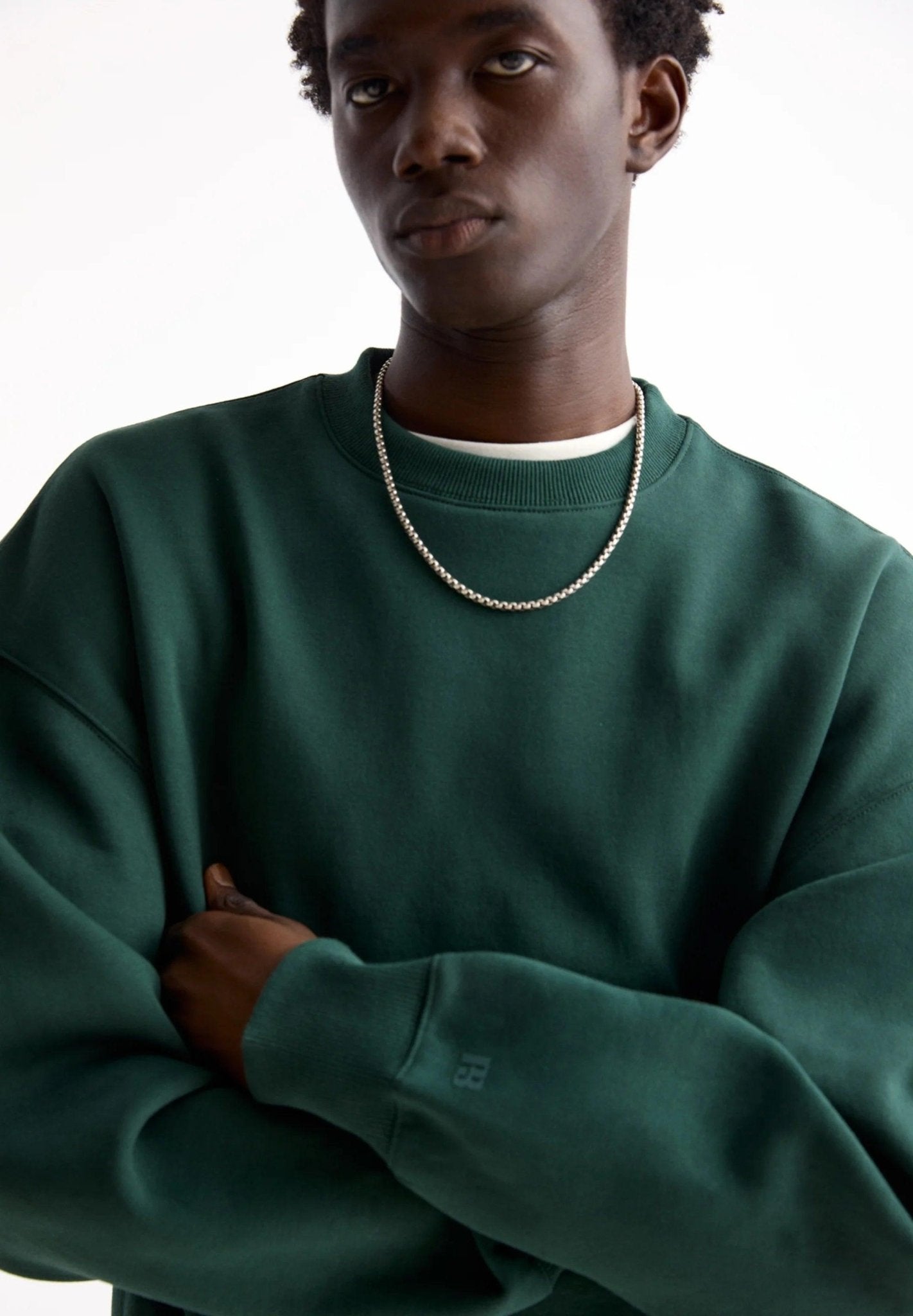 PULL & BEAR ROUND NECK - Sweatshirt - dark green - SMgarment's