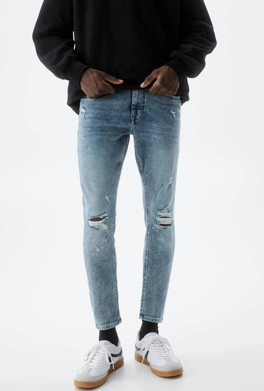 PULL&BEAR Ripped Super Skinny Jeans - Smgarment's