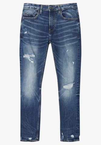 PULL&BEAR Slim Jeans - Dark Blue