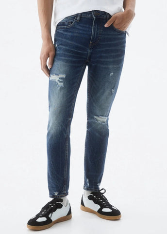 PULL&BEAR Slim Jeans - Dark Blue