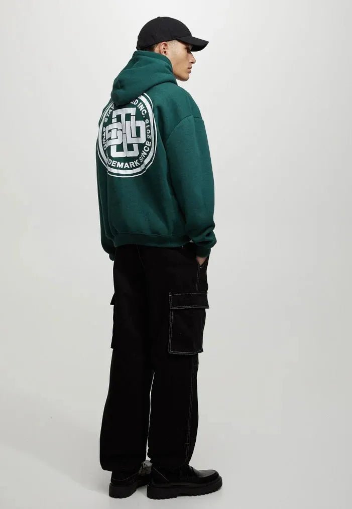 PULL&BEAR STWD Hoodie In Green - Smgarment's