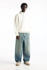 PULL&BEAR SWEATSHIRT WITH ZIP - UP COLLAR - SMgarment's