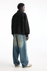 PULL&BEAR SWEATSHIRT WITH ZIP - UP COLLAR - SMgarment's