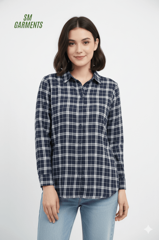 PULP & CURVE WOMENS CHECK SHIRT - Smgarment's
