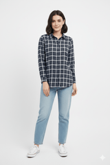 PULP & CURVE WOMENS CHECK SHIRT - Smgarment's