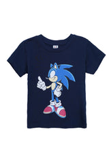 Q&K SONIC FRONT PRINT T - SHIRT - Smgarment's