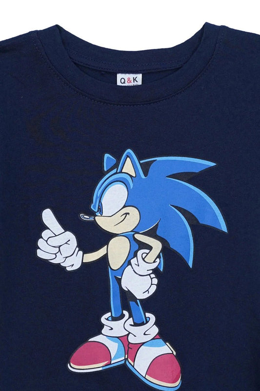 Q&K SONIC FRONT PRINT T - SHIRT - Smgarment's