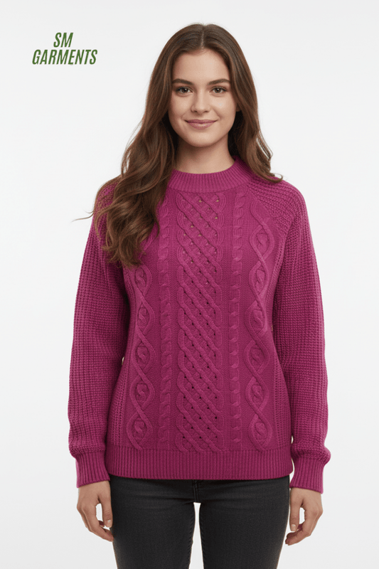 QR OAKRIDGE WOMENS PINK SWEATER - Smgarment's