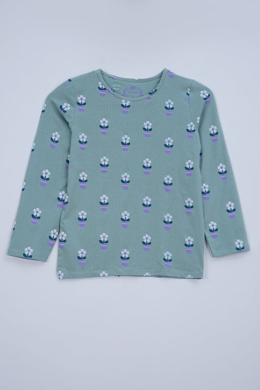 RED TAG Flower Printed T-Shirt - Smgarment's