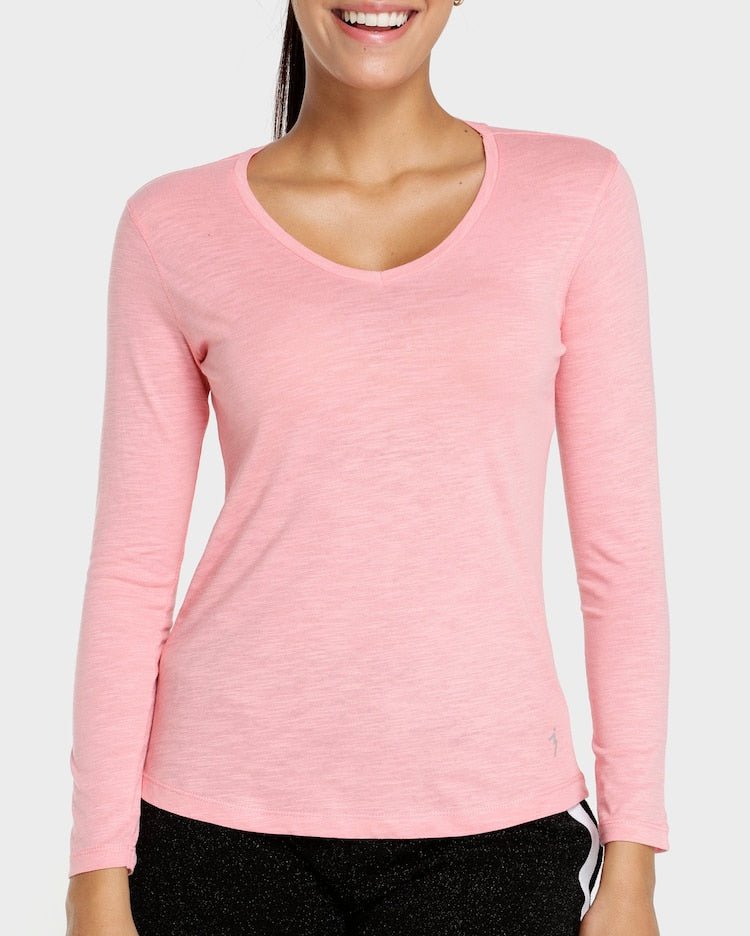 RIACHELO Flame Long Sleeve Blouse - Light Pink - Smgarment's