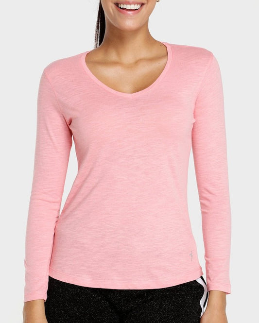 RIACHELO Flame Long Sleeve Blouse - Light Pink - Smgarment's