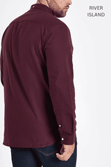 RIVER ISLAND DARK RED OXFORD SHIRT - SMgarment's