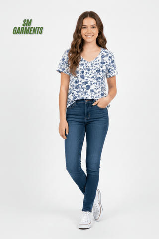 RIVERS WOMENS PRINTED T - SHIRT - Smgarment's