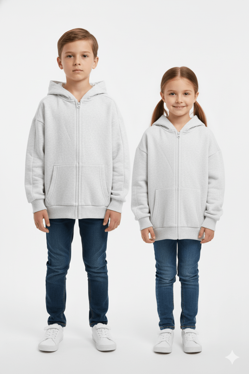 ROAD WEAR KIDS BASIC ZIPPER HOODIE - Smgarment's