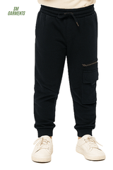 ROAD WEAR KIDS BLACK CARGO TROUSER - Smgarment's
