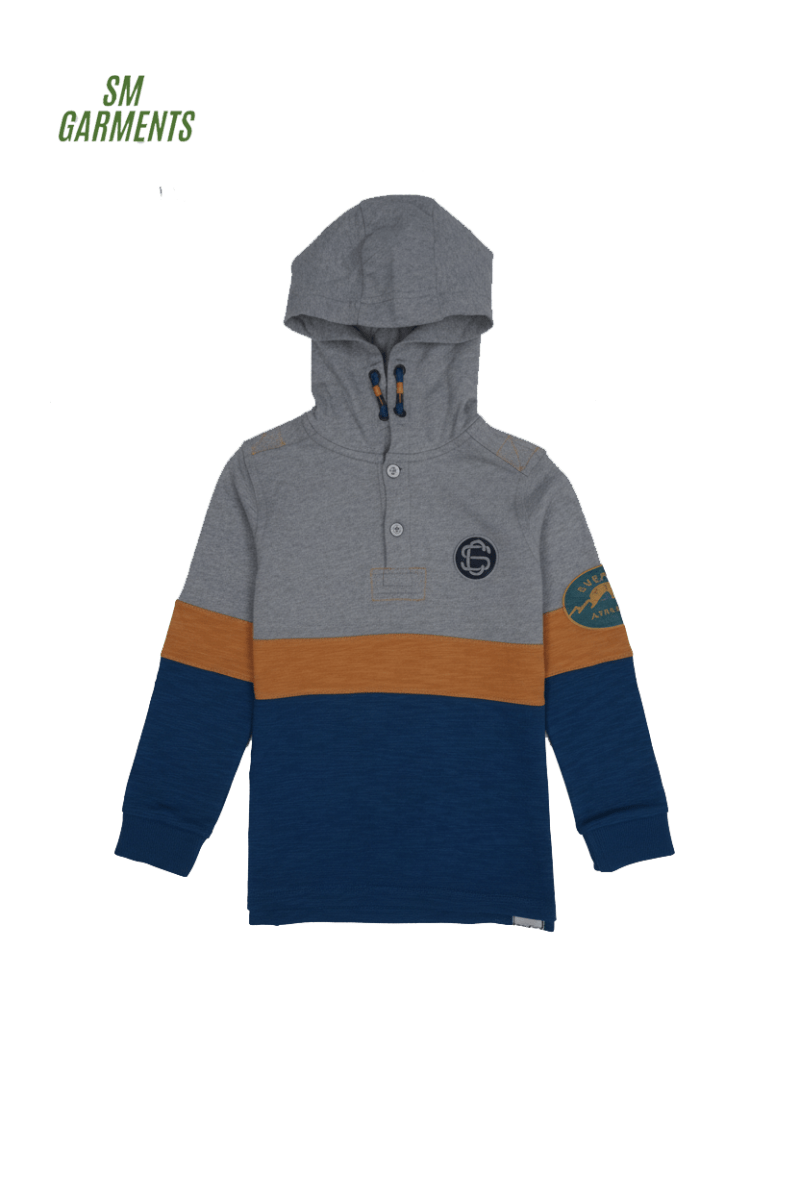 ROADWEAR KIDS COLOR PANEL HOODIE - Smgarment's