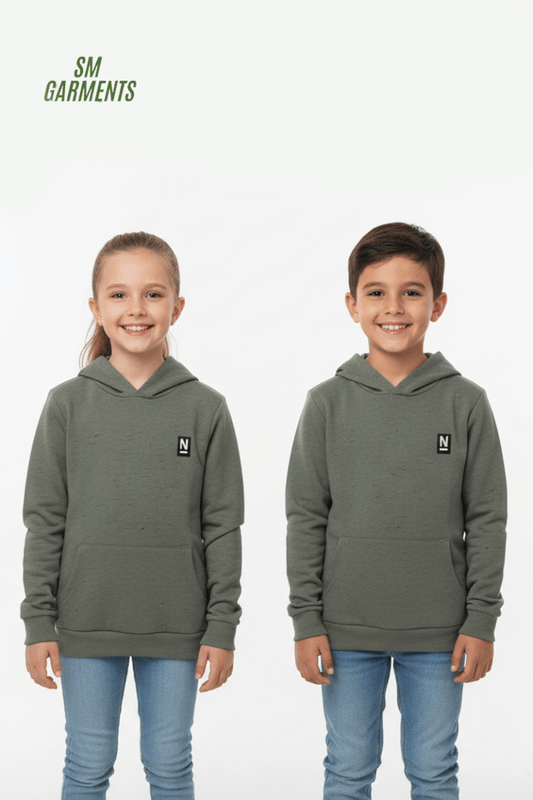 ROADWEAR Kids’ Olive Green Hoodie With Patch Logo - Smgarment's