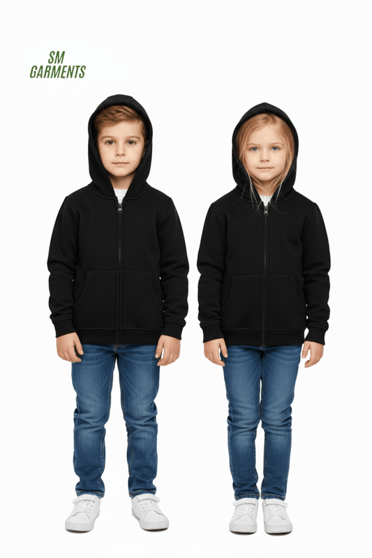 ROADWEAR KIDS PLAIN BLACK HOODIE - Smgarment's