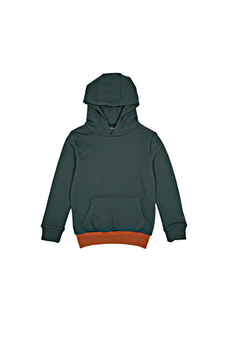 ROADWEAR KIDS PLAIN GREEN HOODIE WITH CONTRAST BOTTOM - Smgarment's