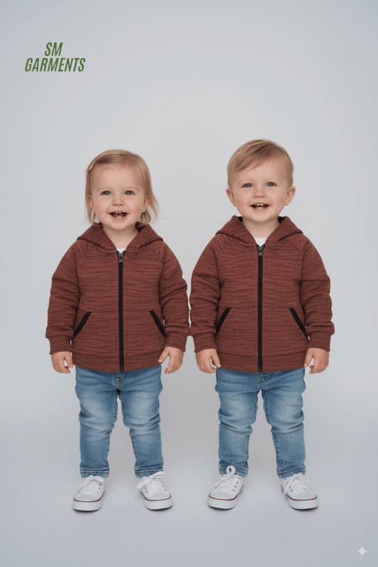 ROADWEAR Toddler Brown Knit Zip - Up Hoodie - Smgarment's