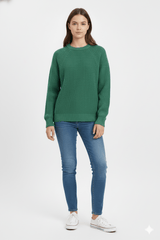 RT WOMENS BASIC GREEN SWEATER - Smgarment's