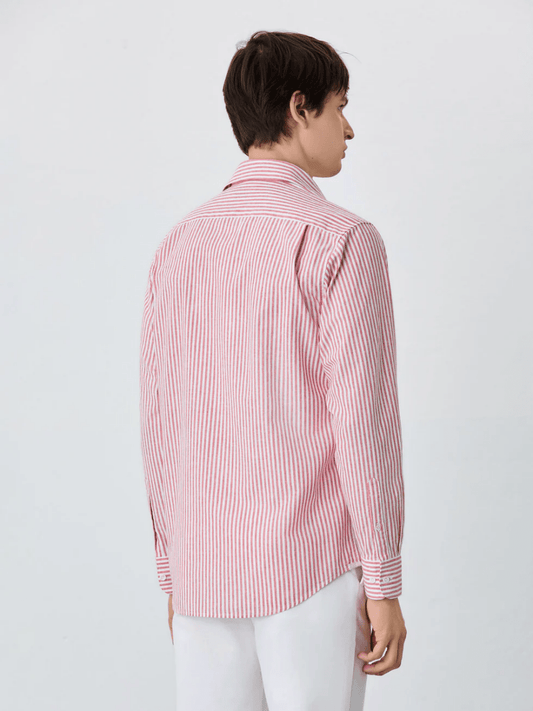 SACOOR BROTHER Cotton - linen Blend Stripes Shirt - Smgarment's