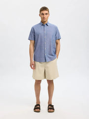 SELECTED HOMME CLASSIC SHORT SLEEVED SHIRT - Smgarment's