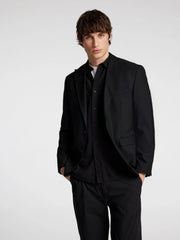 SELECTED HOMME LONG SLEEVED LINEN BLACK SHIRT - SMgarment's