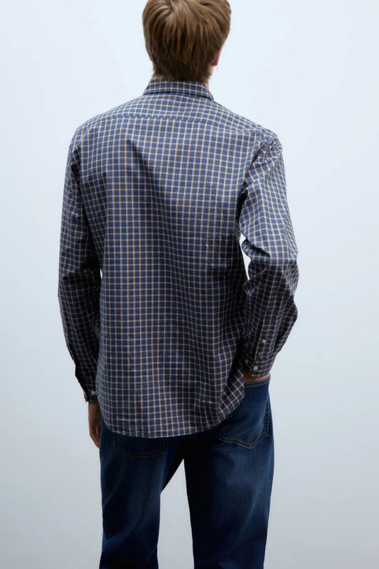 SFERA MEN Checked Poplin Regular Fit Shirt - Smgarment's