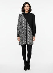 SHEIN WOMENS HALF PRINT LONG SHIRT - Smgarment's