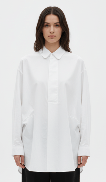 SIYAMI WOMENS BASIC WHITE TOP - Smgarment's