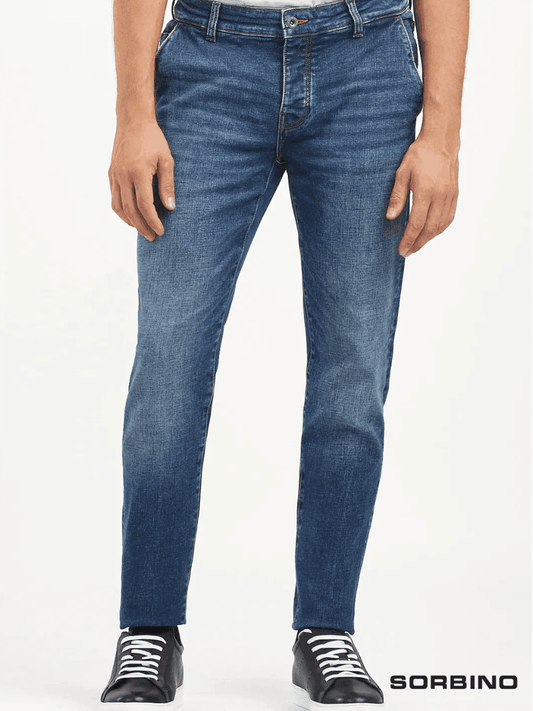 Slim fit chino jeans medium wash - SMgarment's
