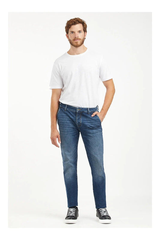 Slim fit chino jeans medium wash - SMgarment's
