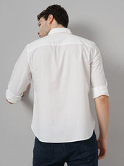 Solid Regular Fit Cotton White Shirt - Smgarment's
