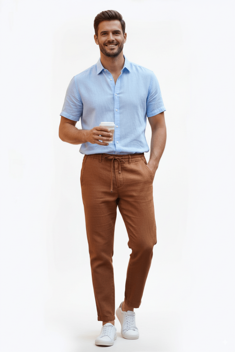 SPLASH MENS LINEN TROUSER PANTS - Smgarment's