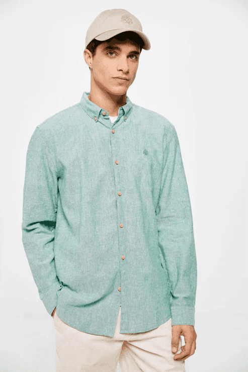 SPRINGFIELD COLOUR LINEN SHIRT (REGULAR FIT) - Smgarment's