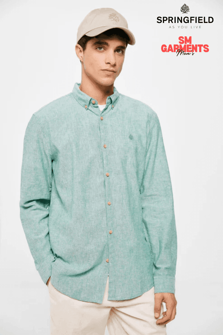 SPRINGFIELD COLOUR LINEN SHIRT (REGULAR FIT) - Smgarment's