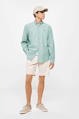 SPRINGFIELD COLOUR LINEN SHIRT (REGULAR FIT) - Smgarment's