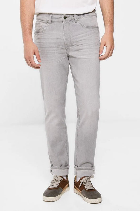 Springfield Lightweight distressed dark wash slim fit jeans - Smgarment's