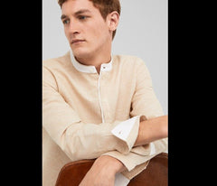 Springfield Linen Shirt for Men - Beige - Smgarment's