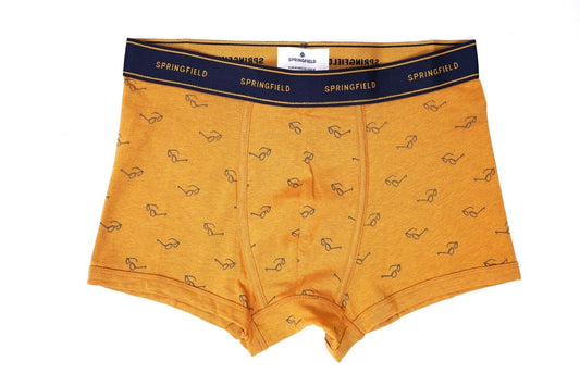SPRINGFIELD MEN'S MUSTARD GLASSES PRINT BOXER (ONLY MUSTARD ONE) - Smgarment's