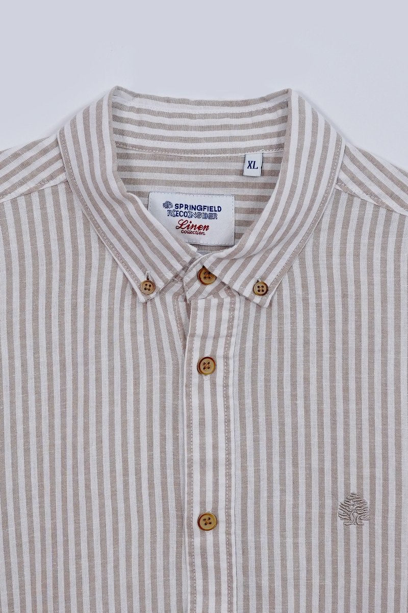 Springfield Striped Linen Shirt - Smgarment's